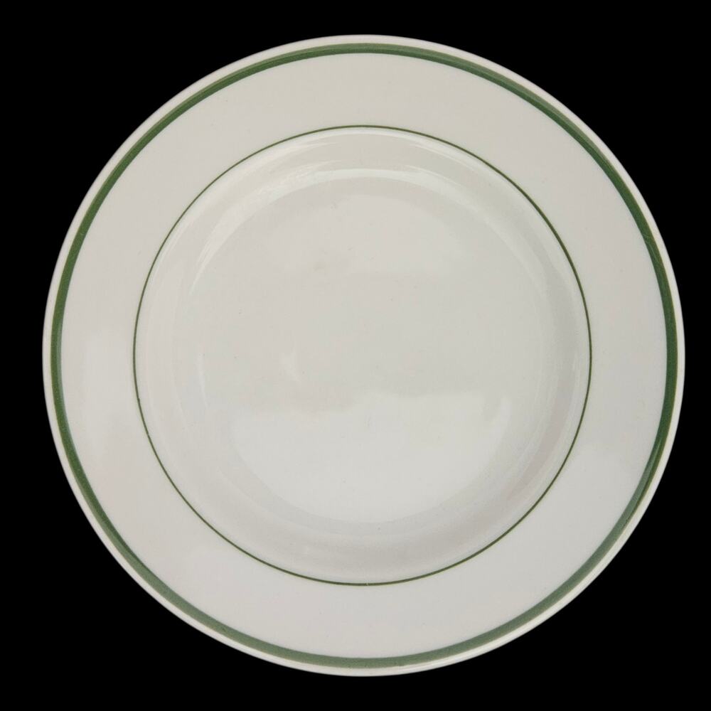 Mayer China Green Band Restaurant Ware Dessert Plate 6.5" Vintage White